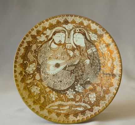 Ilkhanid Lusterware Plate “The Courtly Banquet”